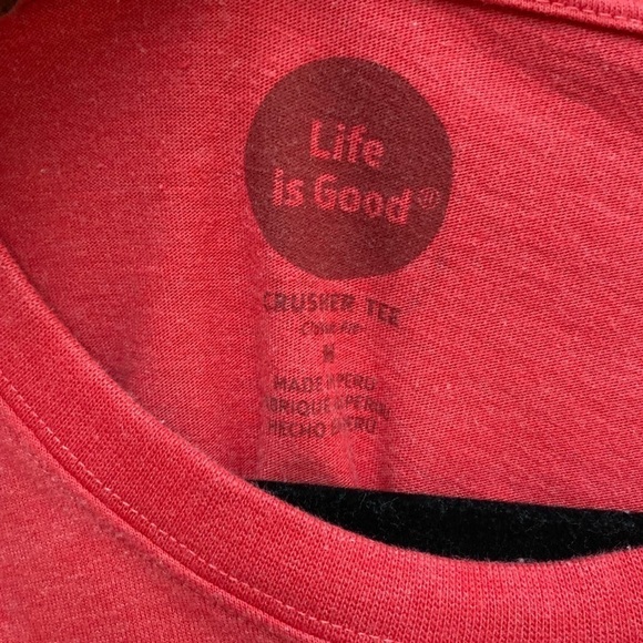 Life Is Good Mens Medium Crusher Tee Red Bucket List Beer Long Sleeve Shirt - Picture 5 of 9